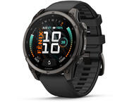 Смарт часовници Garmin fēnix® 9 - 47 мм - Carbon Grey DLC Titanium с Black силиконова каишка