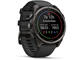 Смарт часовници Garmin fēnix® 9 - 47 мм - Carbon Grey DLC Titanium с Black силиконова каишка