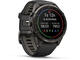 Смарт часовници Garmin fēnix® 9 Pro, inReach® - 43 мм - Carbon Gray DLC Titanium с Black/Pebble Grey силиконова каишка