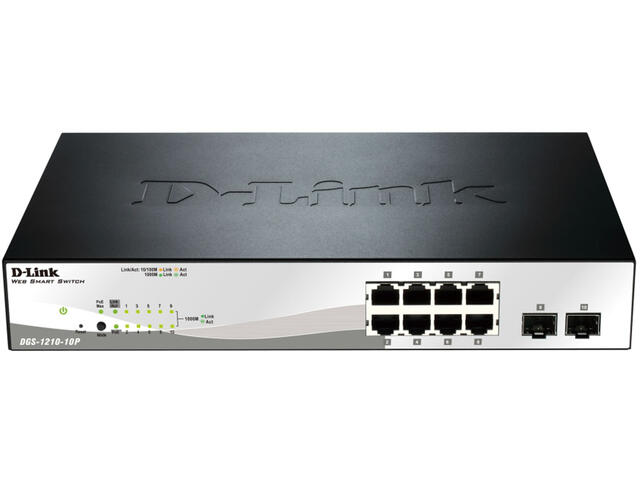 Мрежово оборудване D-Link DGS-1210-10P