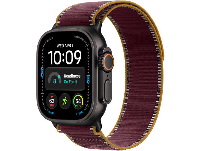 Смарт часовници Apple Watch Ultra 4 GPS + Cellular - Black, Trail Loop, Burgundy, M/L