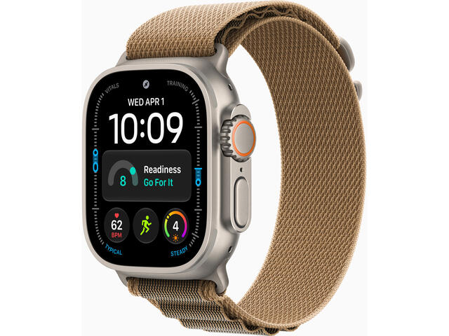 Смарт часовници Apple Watch Ultra 4 GPS + Cellular - Natural Titanium, Alpine Loop, Desert, Small