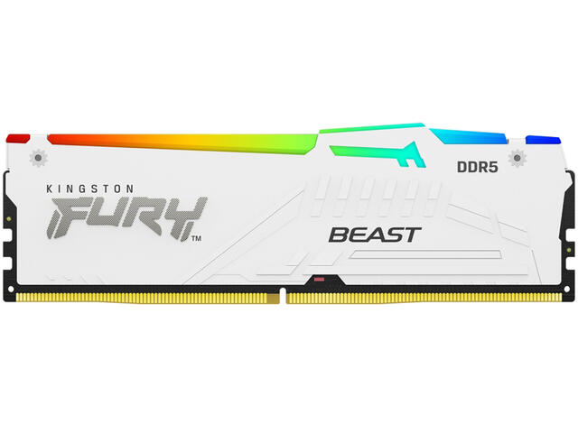 Оперативна памет 16GB DDR5 5600 MT/s Kingston FURY BEAST White RGB