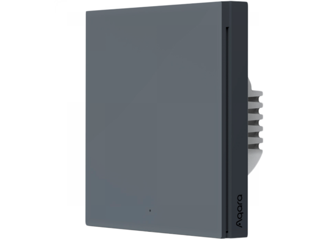 Smart Home Aqara Smart Wall Switch H1 (no neutral, single rocker), Grey 