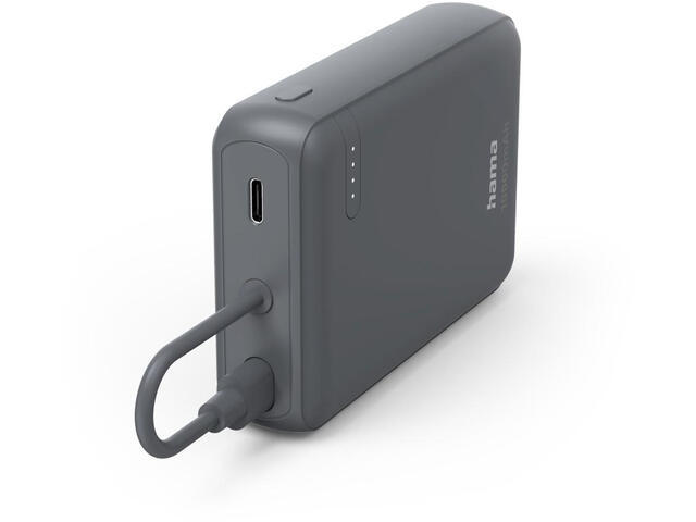 Външни батерии Hama Power Pack „Travel“ с кабел, 10000 mAh, Anthracite