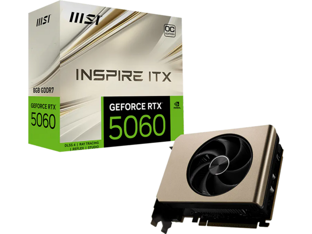 Видео карти MSI GeForce RTX 5060 8G INSPIRE ITX OC