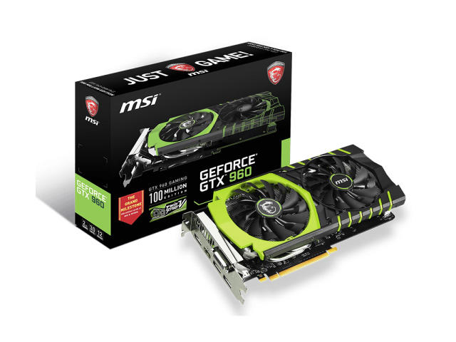 Видео карти MSI GeForce GTX 960 Gaming 100ME