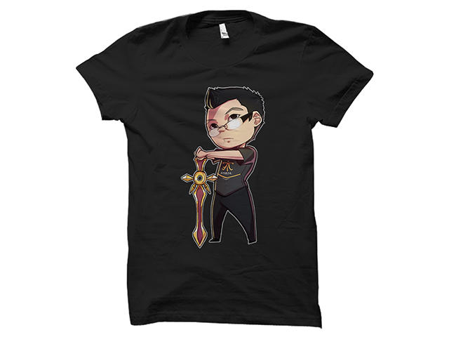 Облекло и аксесоари Fnatic Yellowstar cartoon black T-shirt размер L