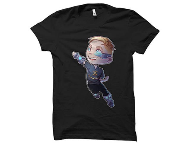 Облекло и аксесоари Fnatic Rekkles cartoon black T-shirt