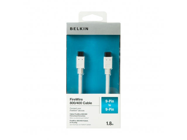 Кабели и Адаптери Belkin FireWire 800/400 кабел: 9/9 пина: 1.8м 