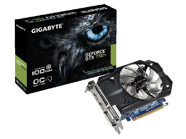 Видео карти Gigabyte GeForce GTX 750 Ti GV-N75TOC-1GI
