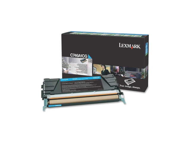 Консумативи Оригинален тонер Lexmark C746, C748 Cyan Return Program