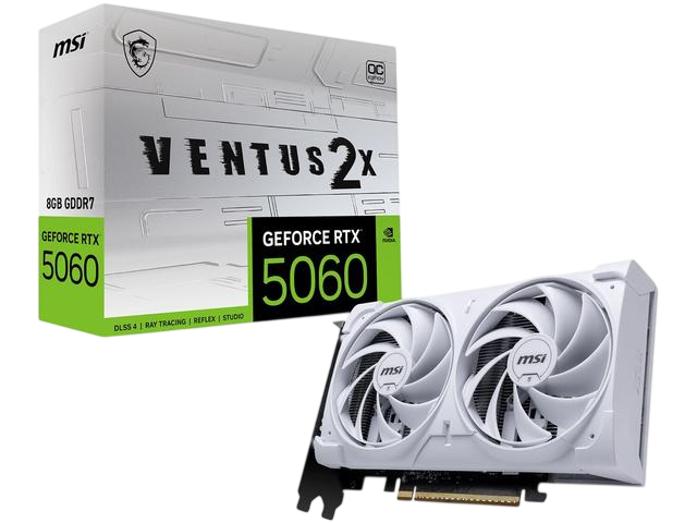 MSI GeForce RTX 5060 8G VENTUS 2X OC WHITE